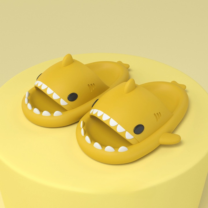 Trendy SoftSteps Sharkies Kapcie – Miękkie, Amortyzujące & 1+1 Gratis-Żółty-36-37-Trend Polska