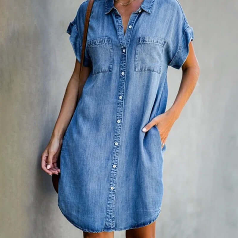 Trendy sukienka dżinsowa - Maeve-Jasnoniebieski-S-Trend Polska