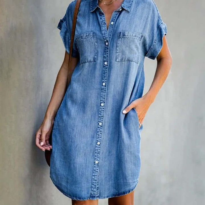 Trendy sukienka dżinsowa - Maeve-Jasnoniebieski-S-Trend Polska
