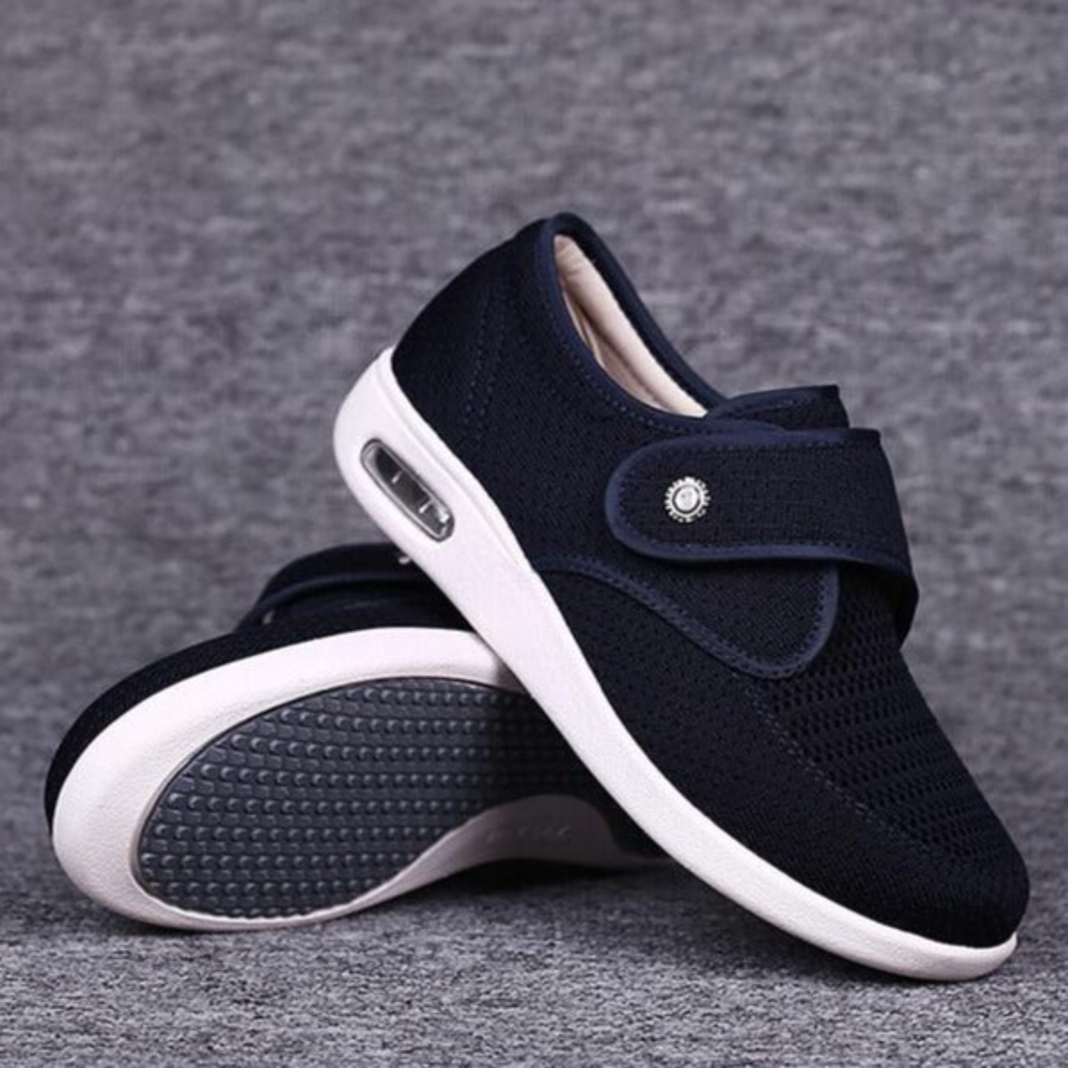 Trendy Szerokie Buty Cukrzycowe - Anika-Niebieski-36-Trend Polska