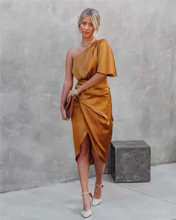 Trendy Szyfonowa Sukienka Wesele - Celina-Niebieski-XS-Trend Polska