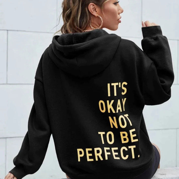 Trendy uniseks bluza z kapturem – Billie | Super miękka tkanina-Czarny-S-Trend Polska