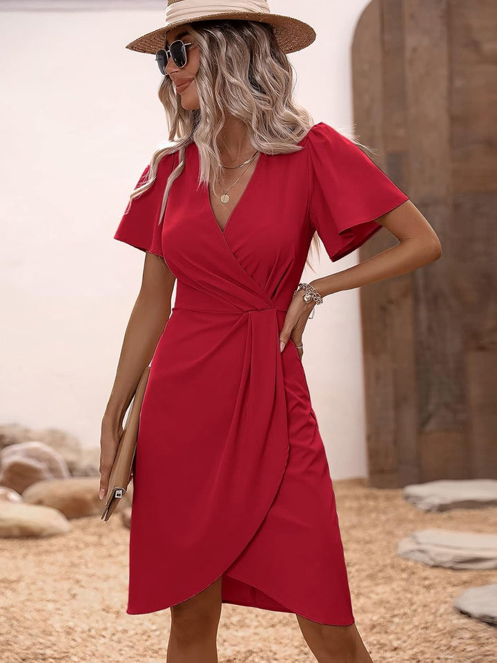 Trendy Wikkel sukienka - Serafina-czerwony-XS-Trend Polska