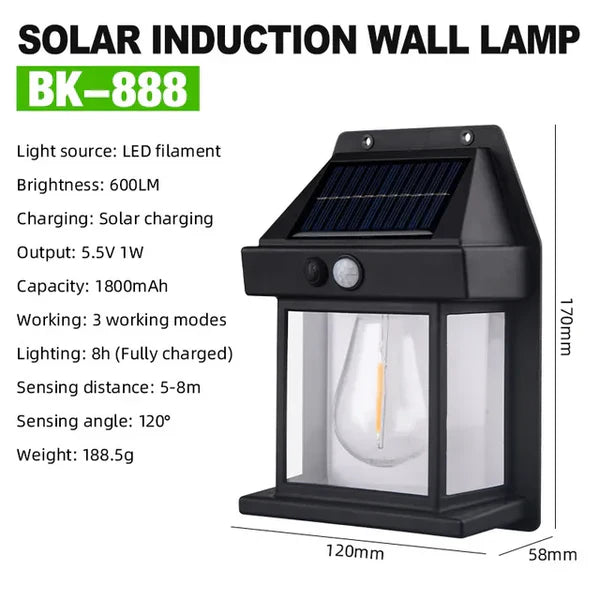 Trwała lampa solarna ścienna - Solaris-Biały-Trend Polska