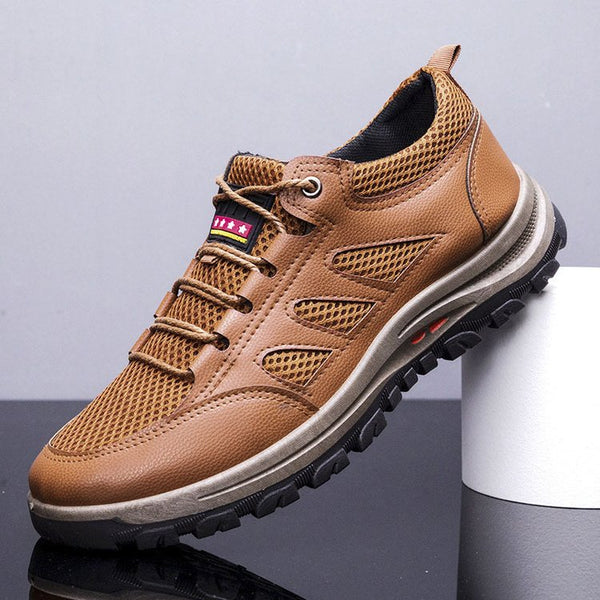 Trwałe buty outdoorowe dla poszukiwaczy przygód - Milo-Jasny brązowy-39-Trend Polska