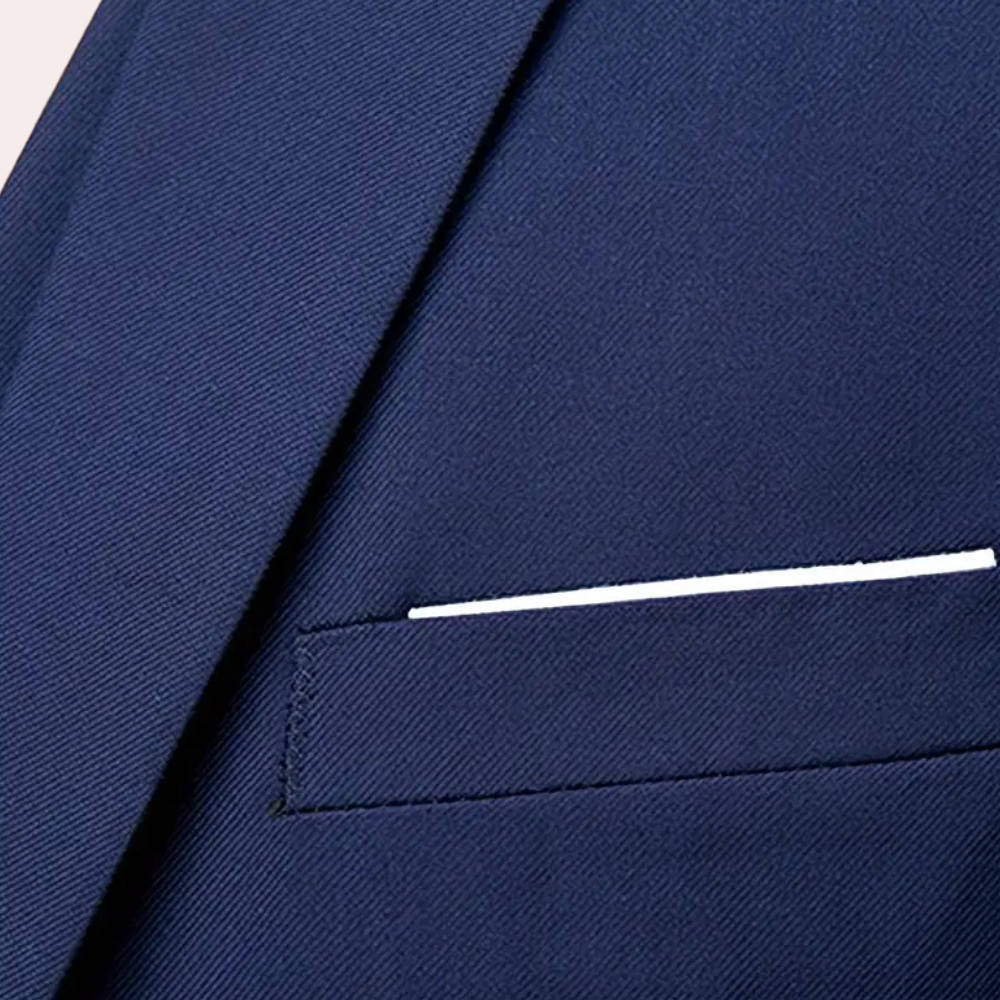 Trzyczęściowy garnitur formalny dla mężczyzn - Leon-Czarny-S-Trend Polska