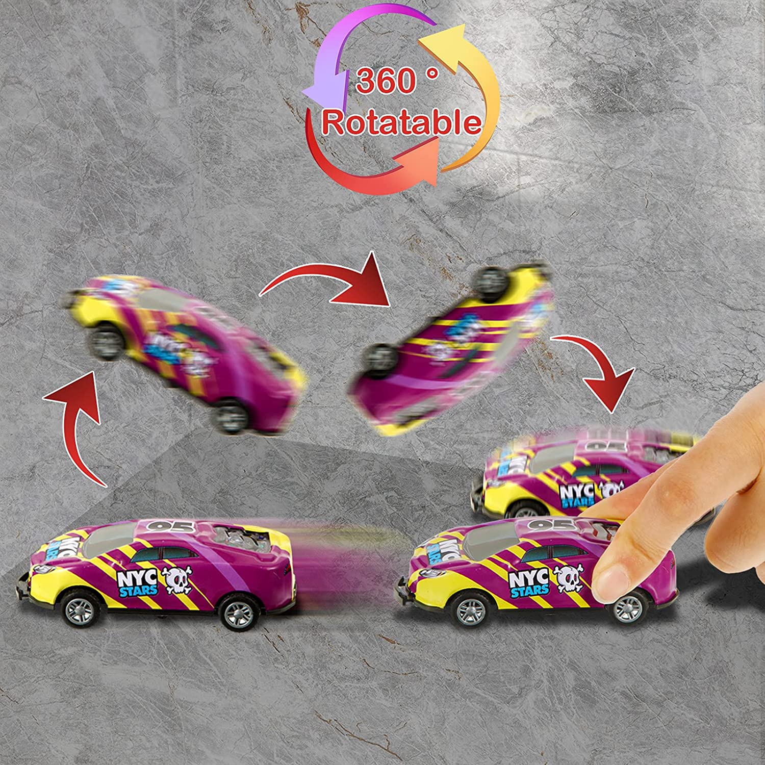 TurboStunt Racers - Zabawka Stunt Car-4 + 4 ZA DARMO-Trend Polska