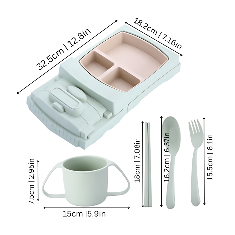 TurboTafel Zestaw do Jedzenia dla Dzieci-Samochód 1-Różowy-Trend Polska