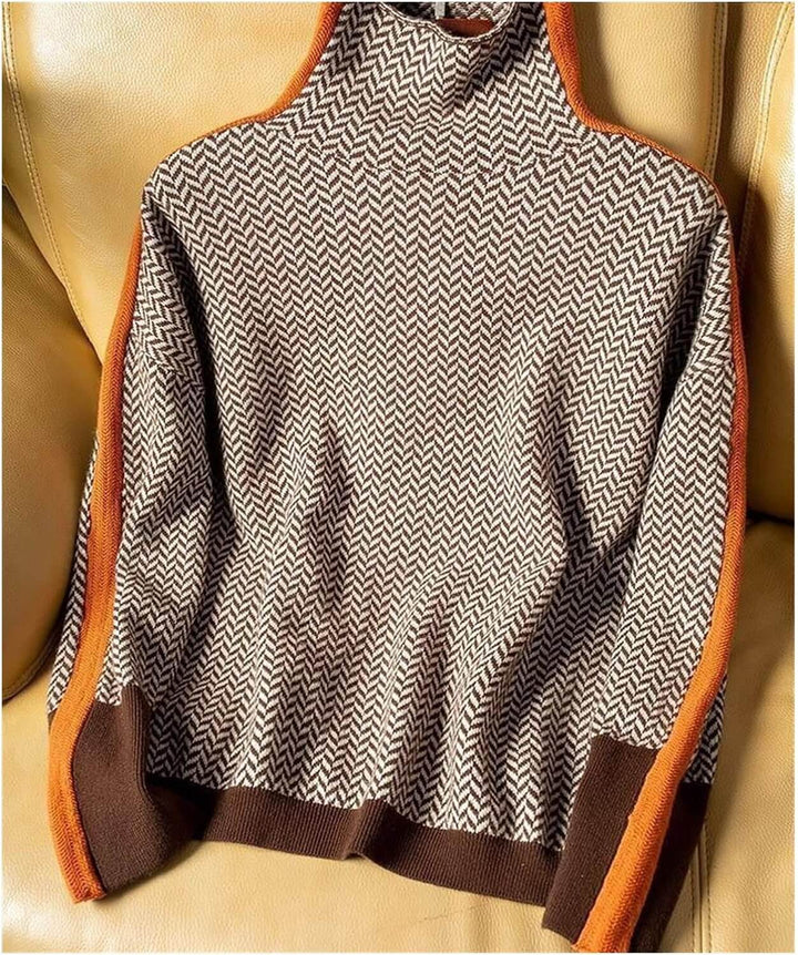 Damski sweter z golfem z miękkiej dzianiny – Amira