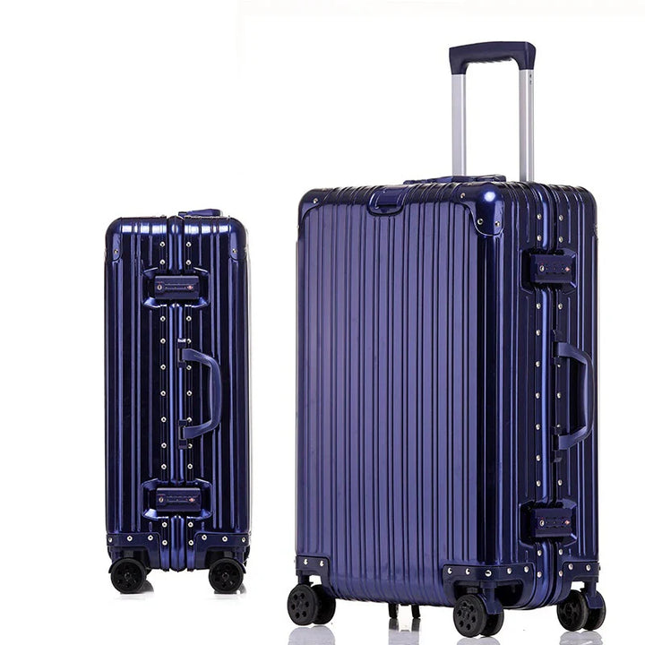 Twarda walizka aluminiowo-magnezowa – Sarajewo-Niebieski-XS (30 L)-Trend Polska