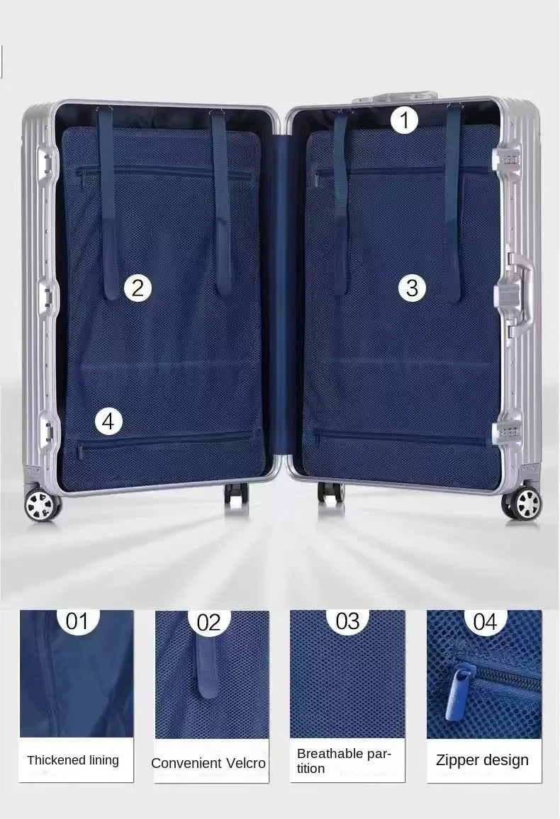 Twarda walizka aluminiowo-magnezowa – Sarajewo-Srebro-XS (30 L)-Trend Polska