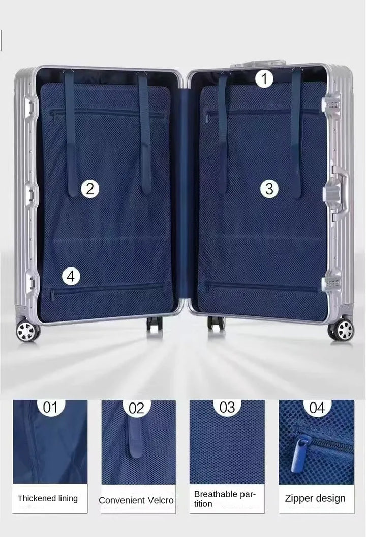 Twarda walizka aluminiowo-magnezowa – Sarajewo-Srebro-XS (30 L)-Trend Polska