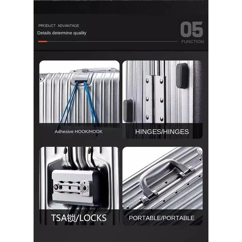 Twarda walizka aluminiowo-magnezowa – Sarajewo-Srebro-XS (30 L)-Trend Polska