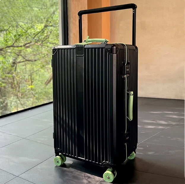 Twarda walizka – Valencia Voyager-Czarny Zielony-XL (125 L)-Trend Polska