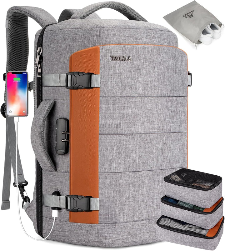 40L Wodoodporna podróżna torba na laptopa z portem USB i zamkiem antykradzieżowym – AeroPack