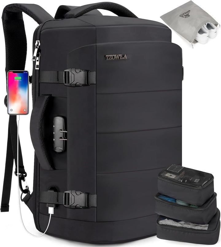 40L Wodoodporna podróżna torba na laptopa z portem USB i zamkiem antykradzieżowym – AeroPack