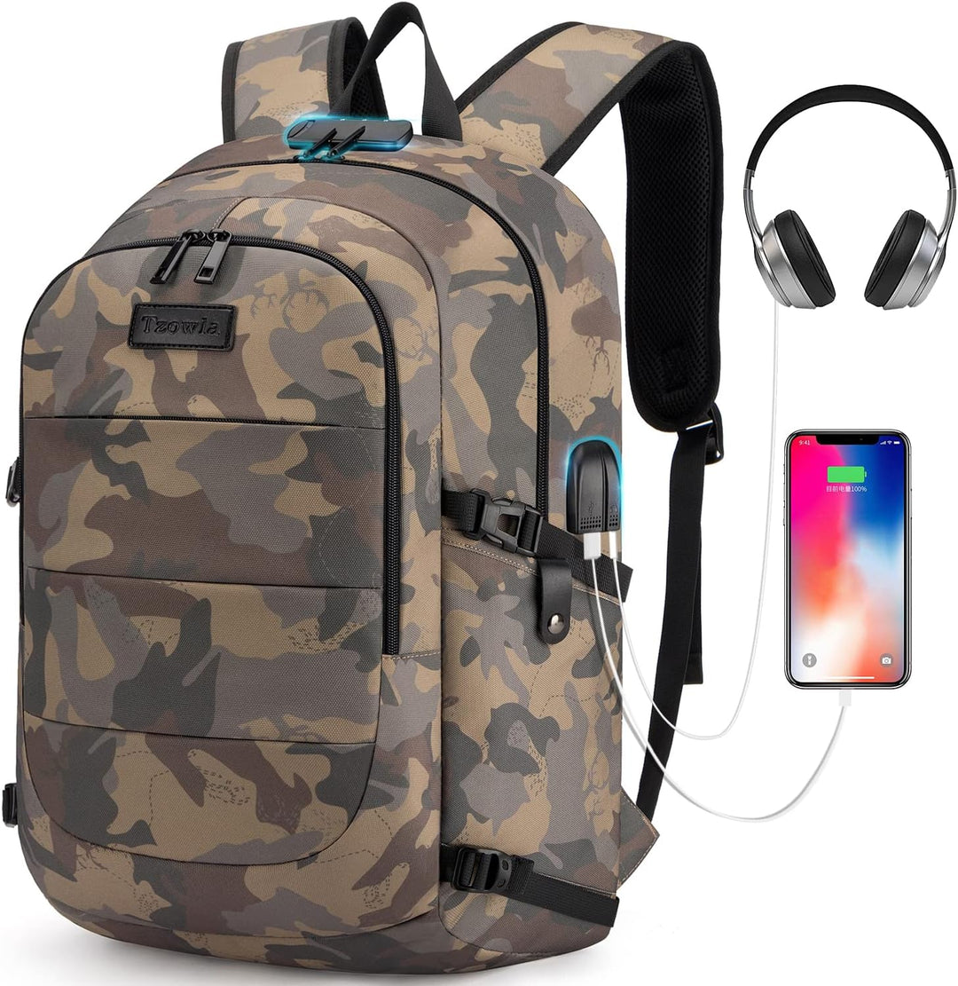 Ekstra duża plecak przeciwkradzieżowy na laptopa i podróże z portem USB – 30-50L