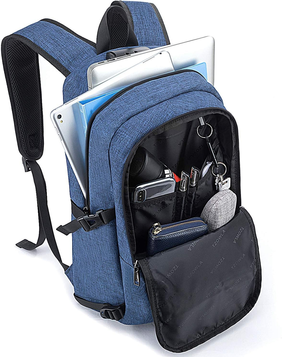 Ekstra duża plecak przeciwkradzieżowy na laptopa i podróże z portem USB – 30-50L