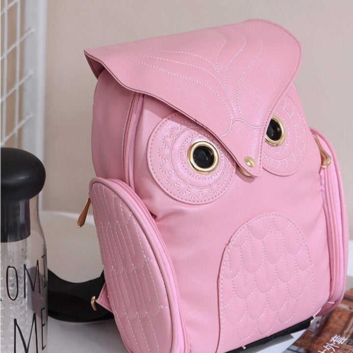 Plecak damski z nadrukiem sowy z PU – wielofunkcyjny design