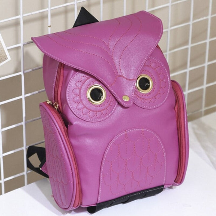 Plecak damski z nadrukiem sowy z PU – wielofunkcyjny design