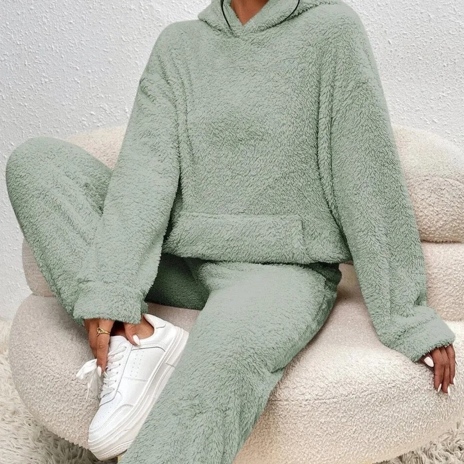 Ultra-wygodny pasiasty dres z kapturem - Lana-Zielony-XS-Trend Polska