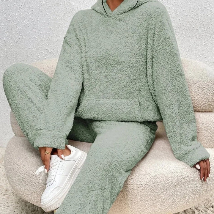 Ultra-wygodny pasiasty dres z kapturem - Lana-Zielony-XS-Trend Polska