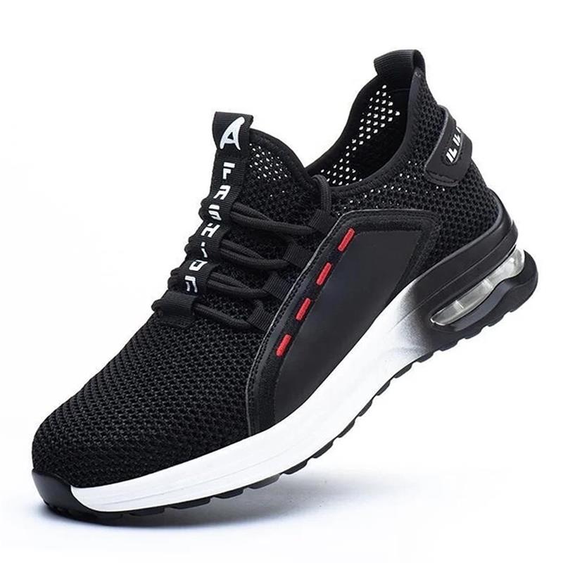 Ultralekkie buty ochronne z stalowym noskiem – SteelFlex One-Czarny Biały-37-Trend Polska