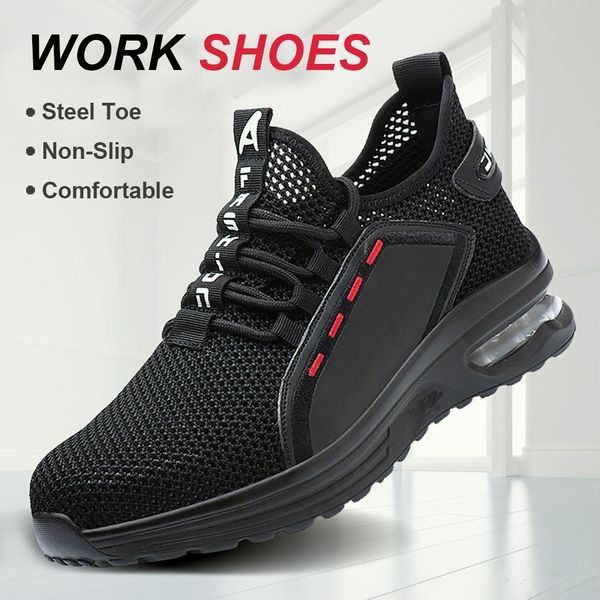 Ultralekkie buty ochronne z stalowym noskiem – SteelFlex One-Czarny-37-Trend Polska