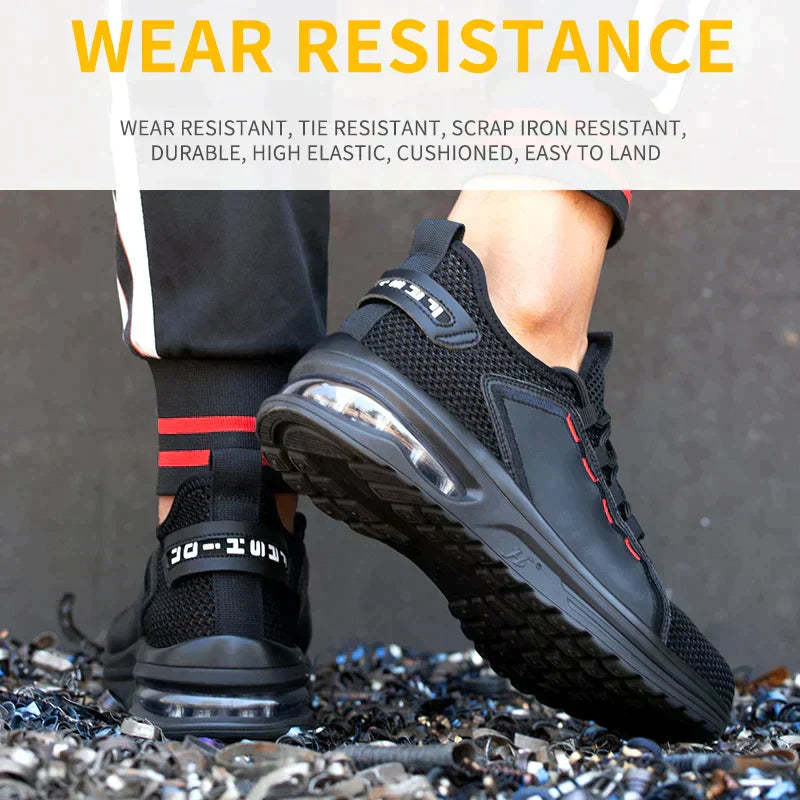 Ultralekkie buty ochronne z stalowym noskiem – SteelFlex One-Czarny-37-Trend Polska