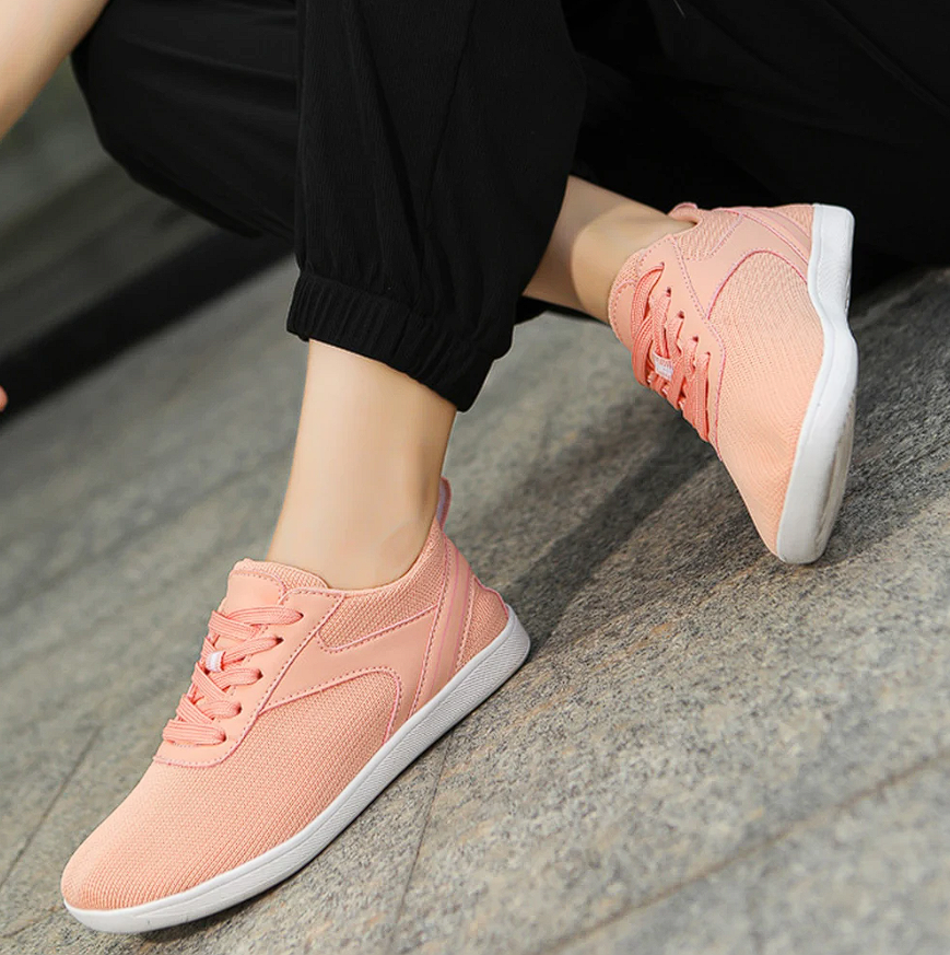Uniseksowe buty barfuss z elastyczną podeszwą i oddychającą cholewką – Luno-Różowy-37-Trend Polska