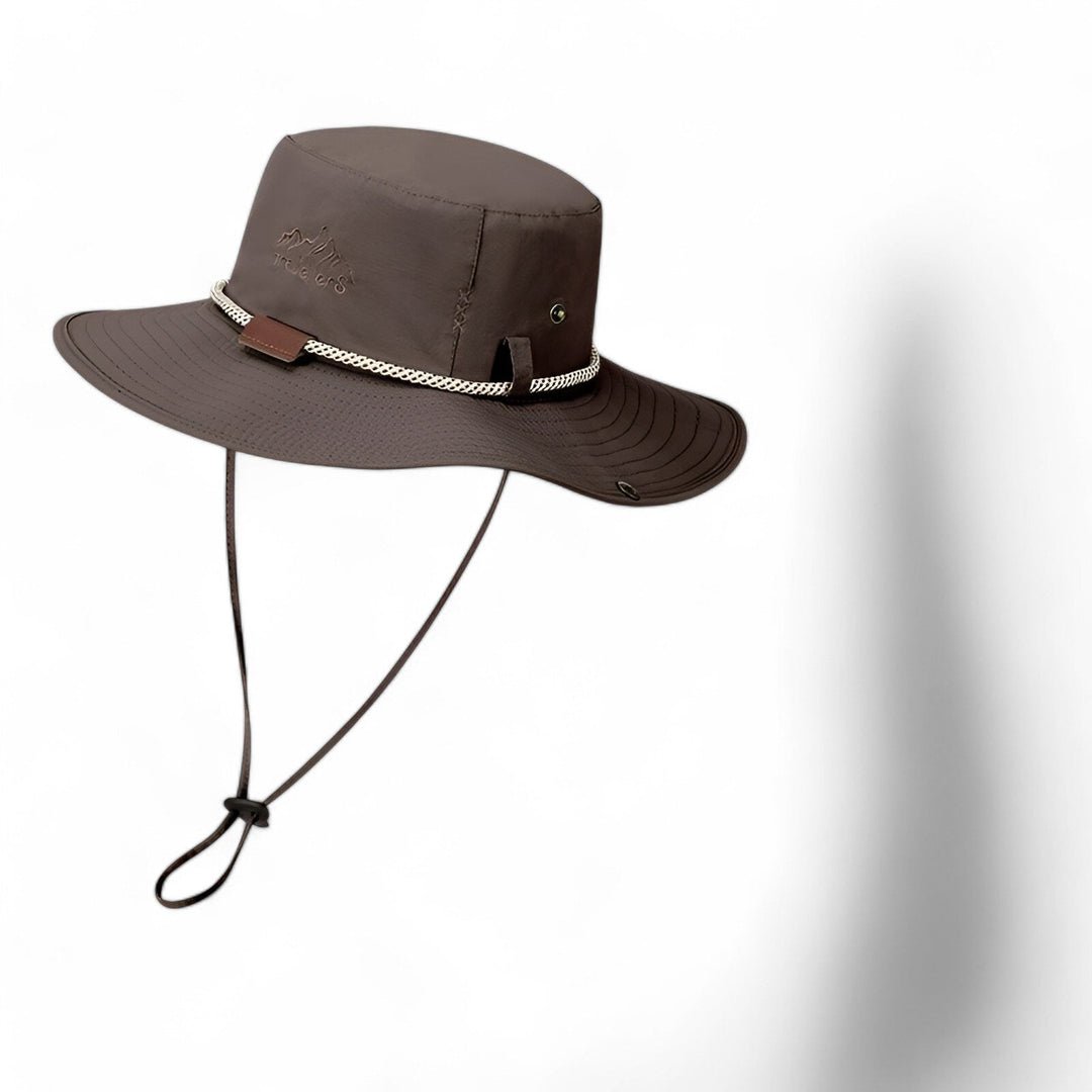 Uniseksowy kapelusz z filtrem UV, wodoodporny – Johnny-Kawowy-55-60cm-Trend Polska
