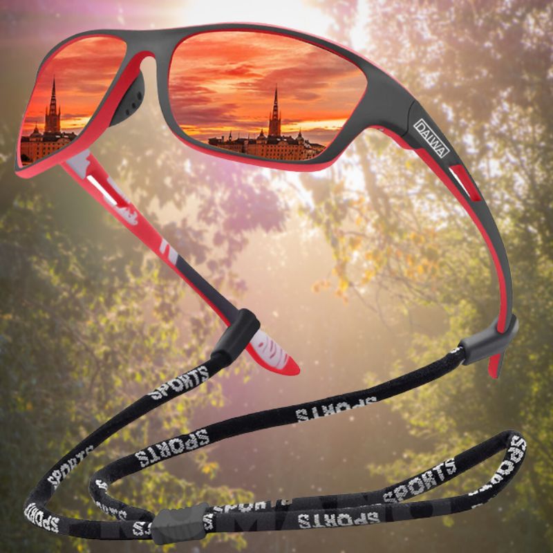 Unisex Okulary słoneczne do sportów outdoorowych - SolarGuard-Czerwony-Trend Polska