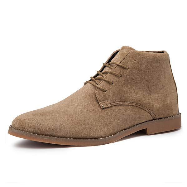 UrbanStride Classic | Stylowe Półbuty Męskie z Sznurówkami-Khaki-38-Trend Polska