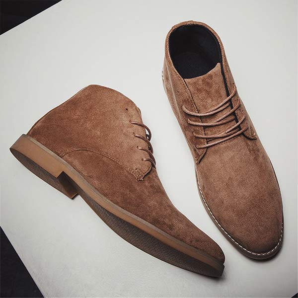 UrbanStride Classic | Stylowe Półbuty Męskie z Sznurówkami-Khaki-38-Trend Polska