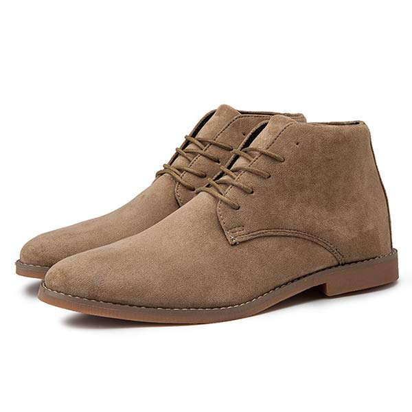 UrbanStride Classic | Stylowe Półbuty Męskie z Sznurówkami-Khaki-38-Trend Polska