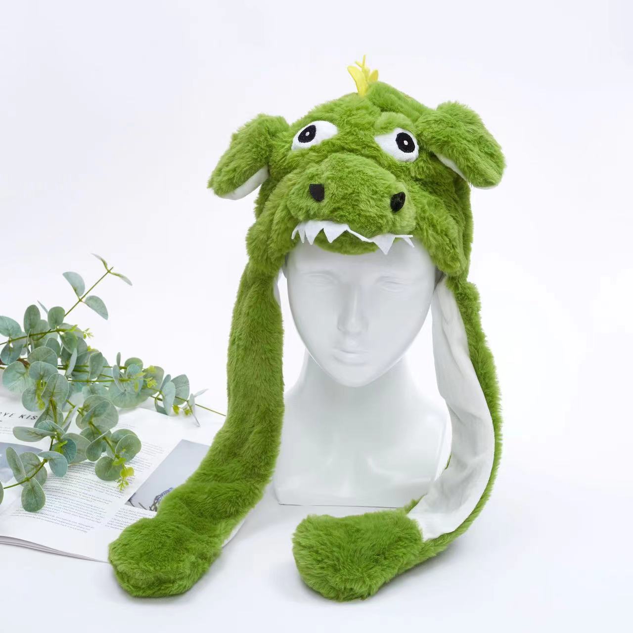 Urocza Czapka z Ruchomymi Uszami – Czapka BunnyBounce-Dino-Trend Polska