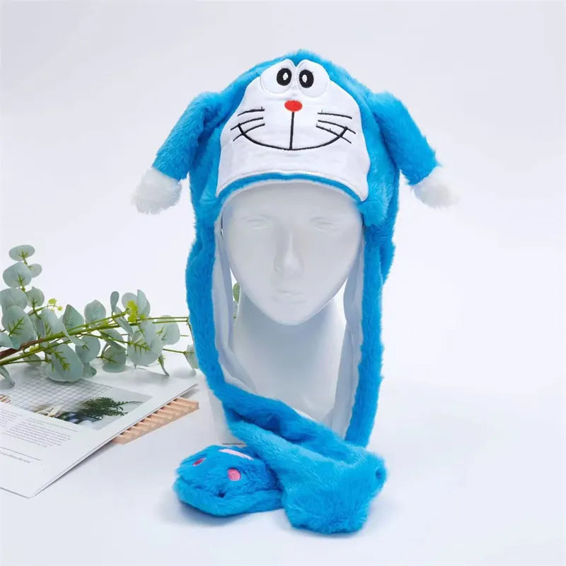 Urocza Czapka z Ruchomymi Uszami – Czapka BunnyBounce-Doraemon-Trend Polska