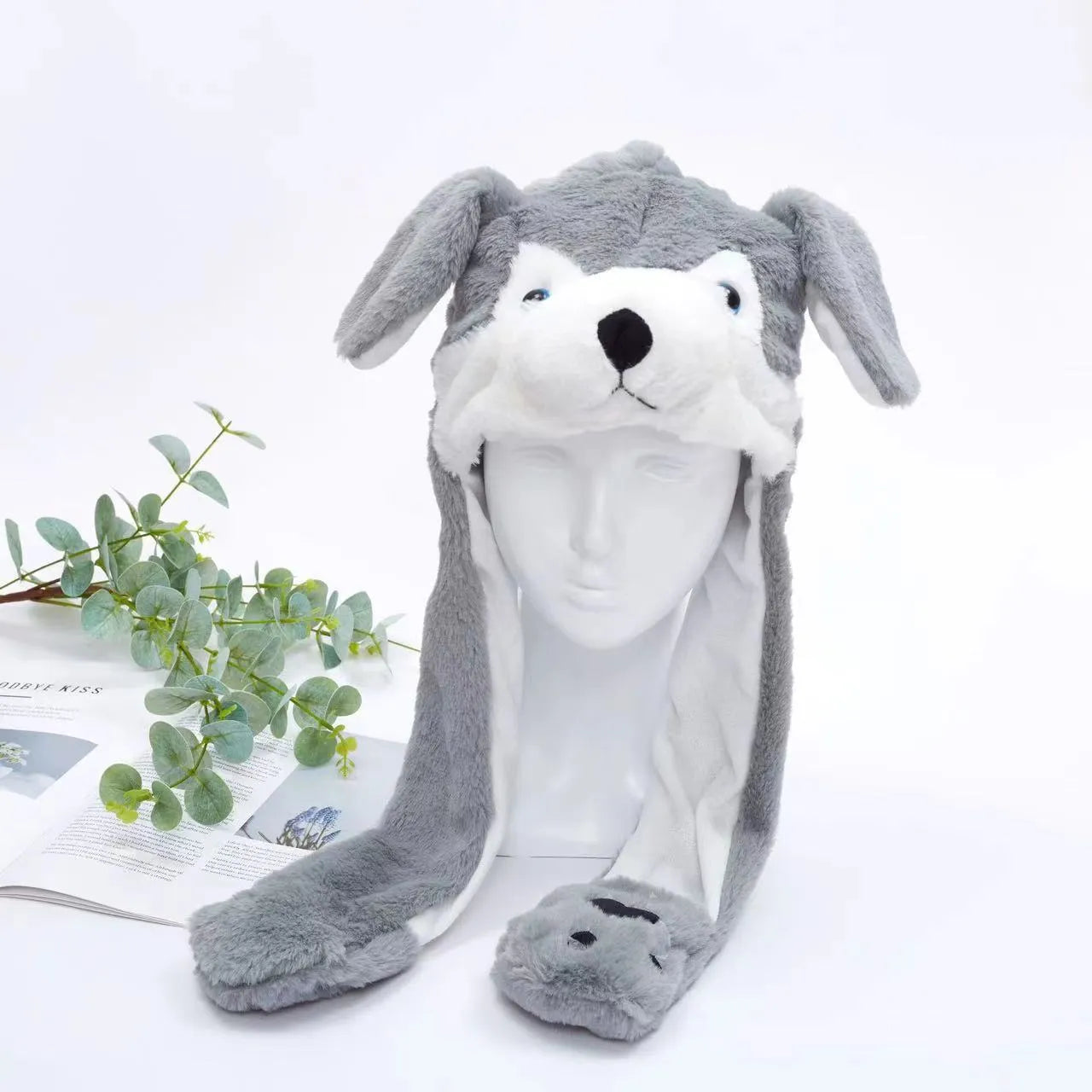 Urocza Czapka z Ruchomymi Uszami – Czapka BunnyBounce-Husky-Trend Polska