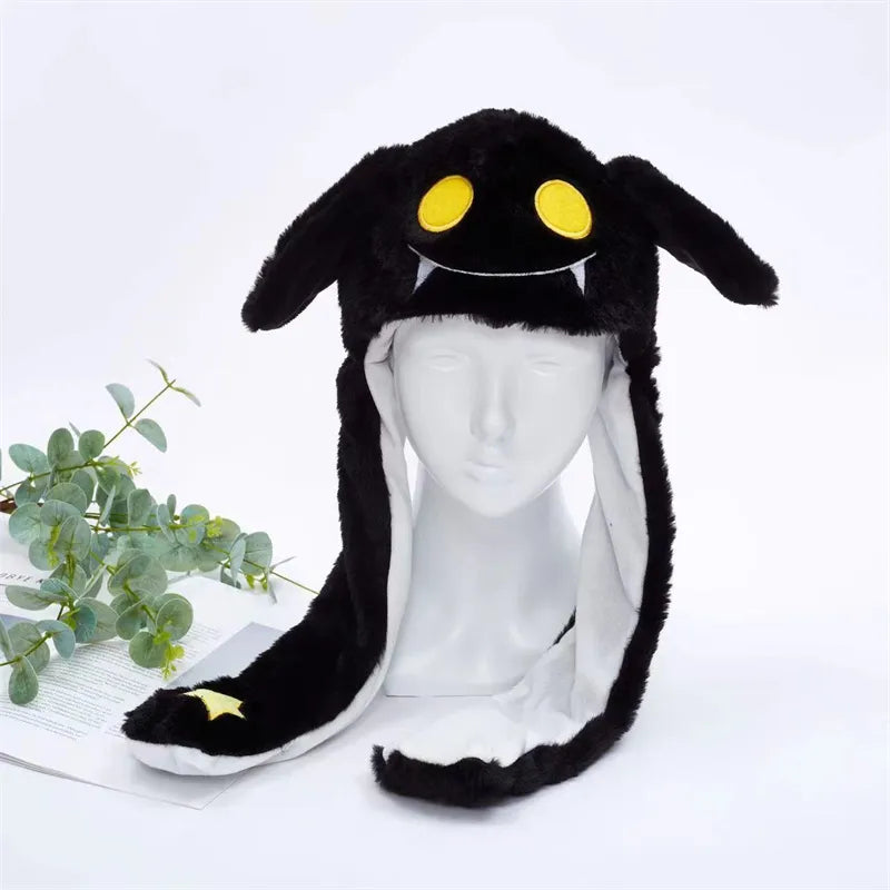 Urocza Czapka z Ruchomymi Uszami – Czapka BunnyBounce-Nietoperz Halloween-Trend Polska