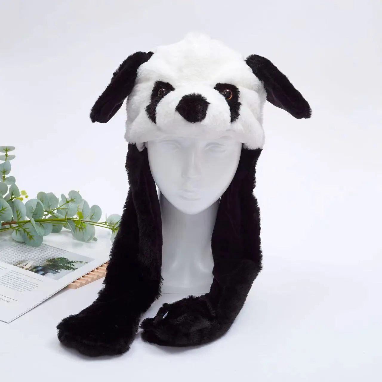 Urocza Czapka z Ruchomymi Uszami – Czapka BunnyBounce-Panda-Trend Polska