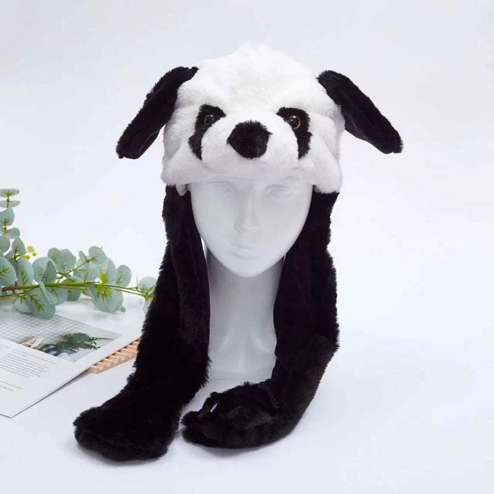 Urocza Czapka z Ruchomymi Uszami – Czapka BunnyBounce-Panda-Trend Polska