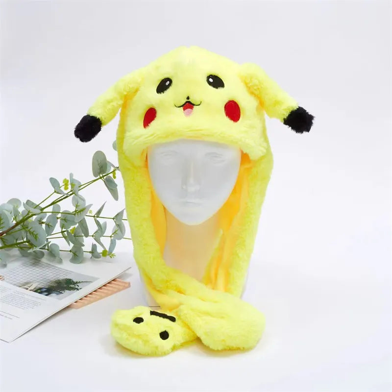 Urocza Czapka z Ruchomymi Uszami – Czapka BunnyBounce-Pikachu Żółty-Trend Polska