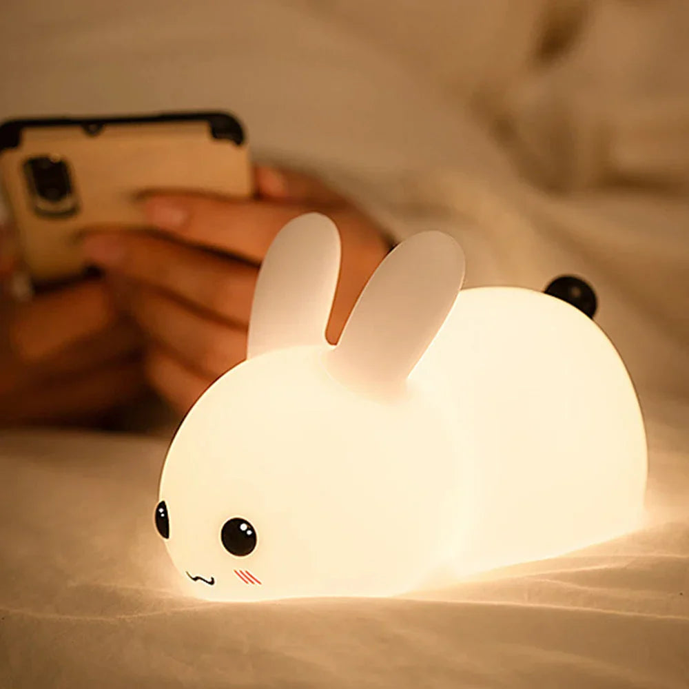Urocza Lampa Nocna Króliczek - BunnyGlow-Ciepły dowcip-Trend Polska