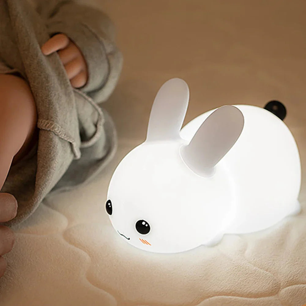 Urocza Lampa Nocna Króliczek - BunnyGlow-Normalny Biały-Trend Polska