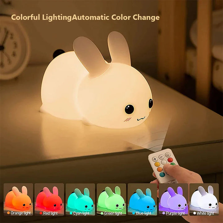 Urocza Lampa Nocna Króliczek - BunnyGlow-Różne kolory-Trend Polska