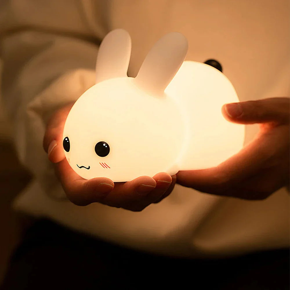 Urocza Lampa Nocna Króliczek - BunnyGlow-Ciepły dowcip-Trend Polska