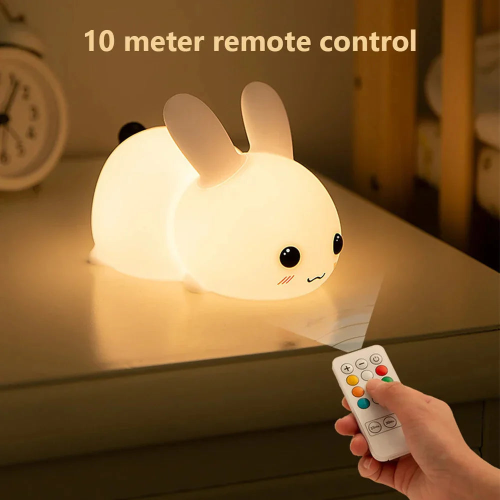 Urocza Lampa Nocna Króliczek - BunnyGlow-Ciepły dowcip-Trend Polska