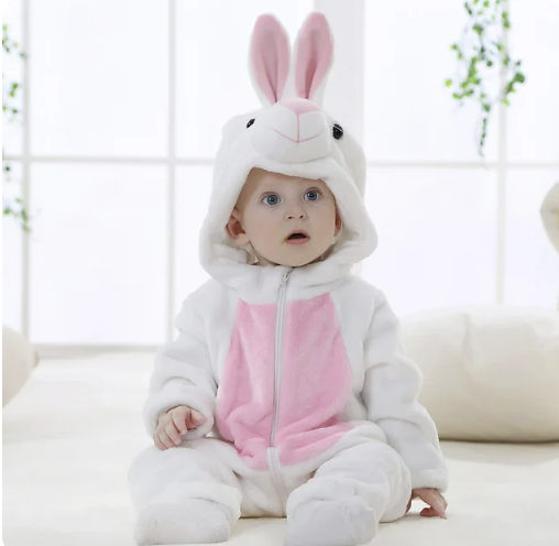 Urocze zwierzęta dziecięce body - SnugglePals-Biały Królik-70 (0-6 miesięcy)-Trend Polska