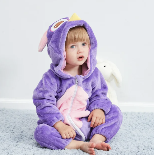 Urocze zwierzęta dziecięce body - SnugglePals-Fioletowa Sowa-70 (0-6 miesięcy)-Trend Polska
