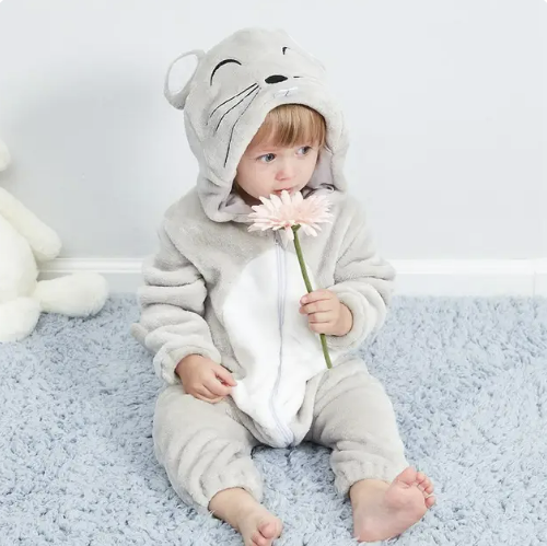 Urocze zwierzęta dziecięce body - SnugglePals-Mysz-70 (0-6 miesięcy)-Trend Polska